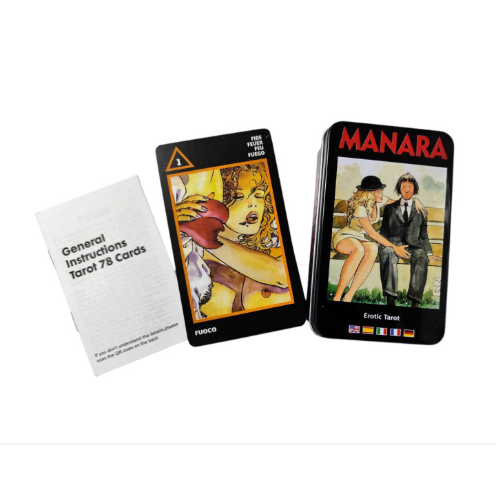 Манара. Erotic Tarot. Карти Таро з кольоровим зрізом в металевій коробці