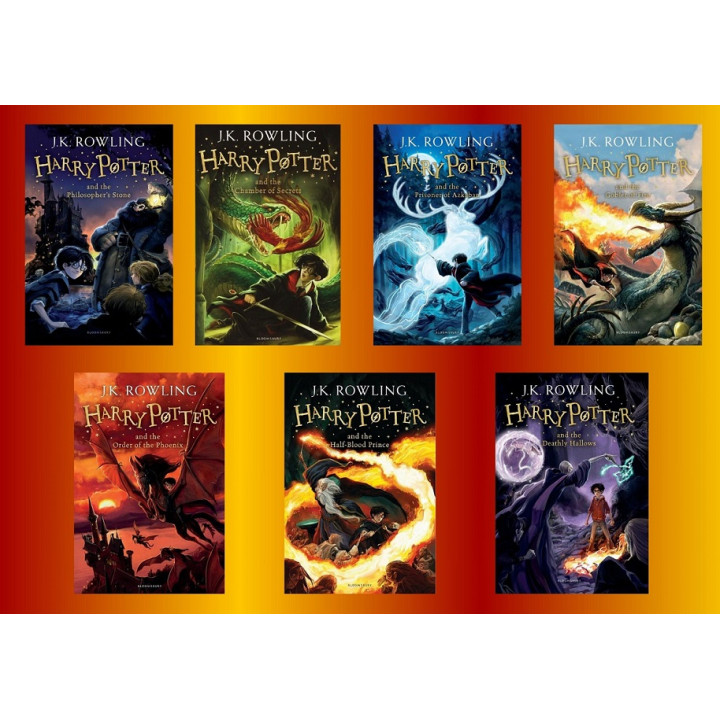 Harry Potter Paperback Set (Books 1-7). Джоан Кетлін Роулінг. Комплект книг англійською мовою (у коробці).