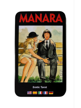 Manara. Erotic Tarot. Карты Таро с цветным срезом в металлической коробке