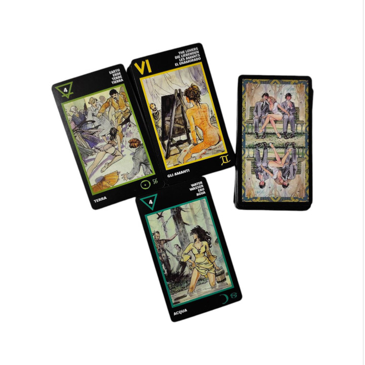 Манара. Erotic Tarot. Карти Таро з кольоровим зрізом в металевій коробці