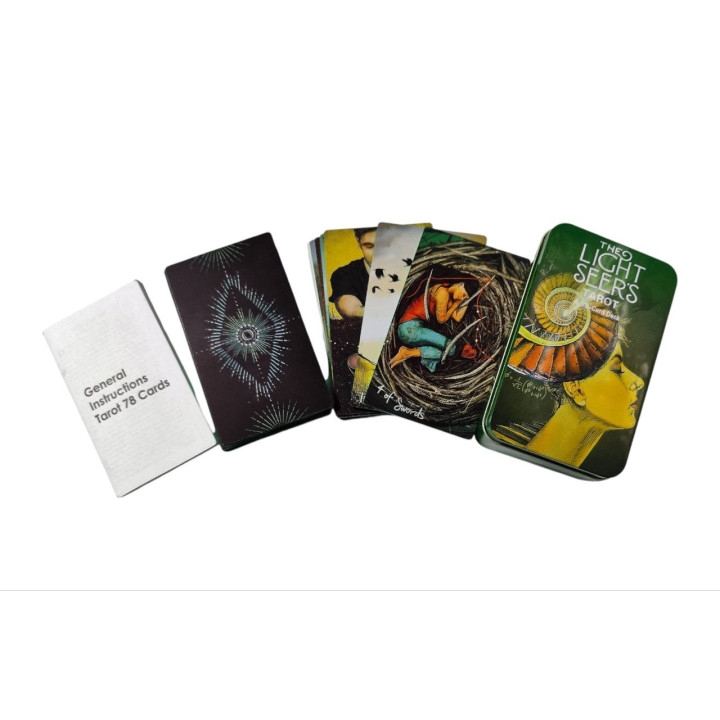 The Light Seer`s Tarot. Карти Таро з кольоровим зрізом в металевій коробці