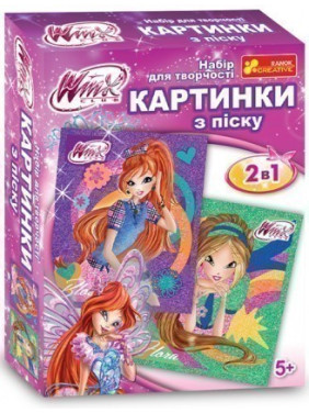 Картинка из песка. Блум и Флора. &quot;Винкс 7&quot;