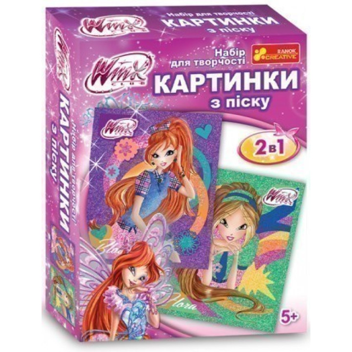Картинка из песка. Блум и Флора. &quot;Винкс 7&quot;