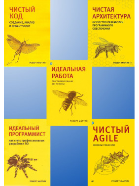 Чиста архітектура. Чистий код. Чистий Agile. Ідеальний програміст. Ідеальна робота. Р. Мартін. (мал.формат)