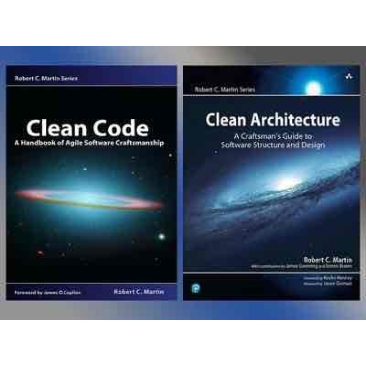 Clean Code: A Handbook of Agile Software Craftsmanship + Clean Architecture. Robert C. Martin. Комплект книжок.
